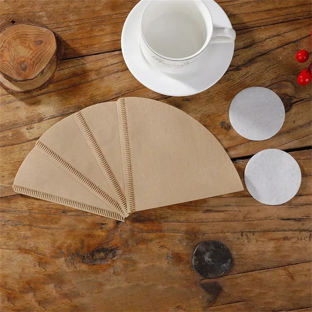Filtros de Papel para Café V60 Formato V Descartáveis Não Branqueados 40/100 Unidades