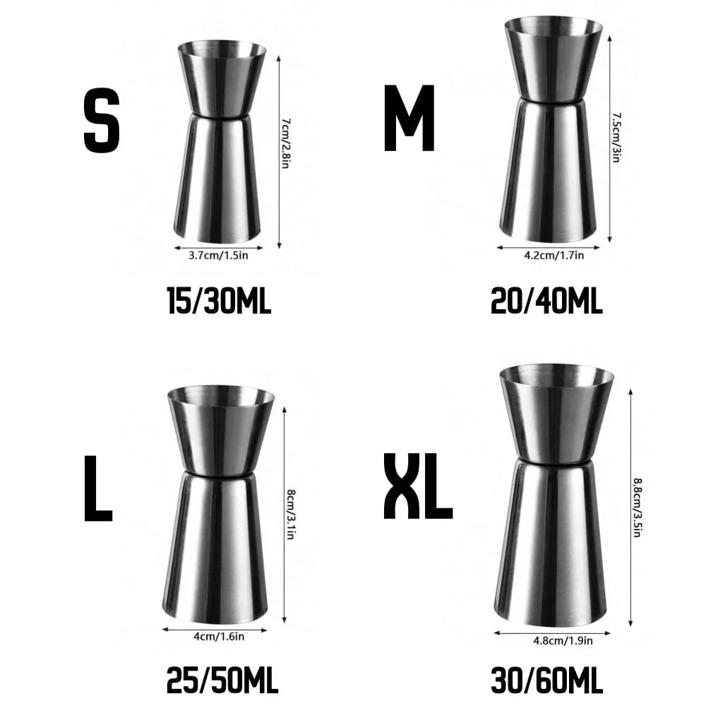 Dosador Duplo de Inox para Bebidas e Coquetéis Bar Jigger