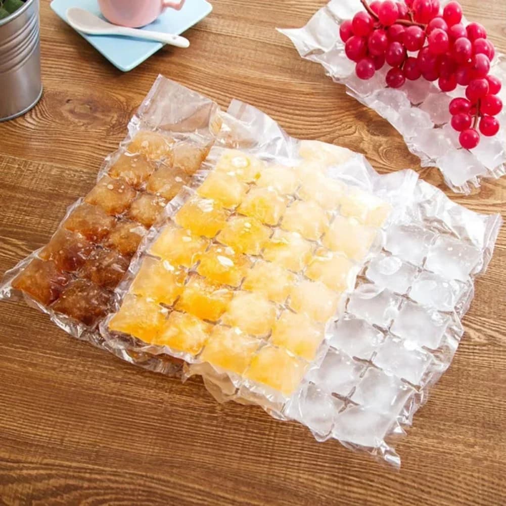 10-100 pçs/pacote Saco de Gelo Descartável Molde para Cubos de Gelo Autovedante para Bar e Bebidas