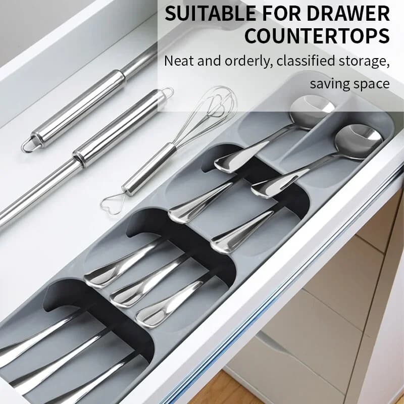 Organizador de Gaveta para Talheres e Facas de Cozinha
