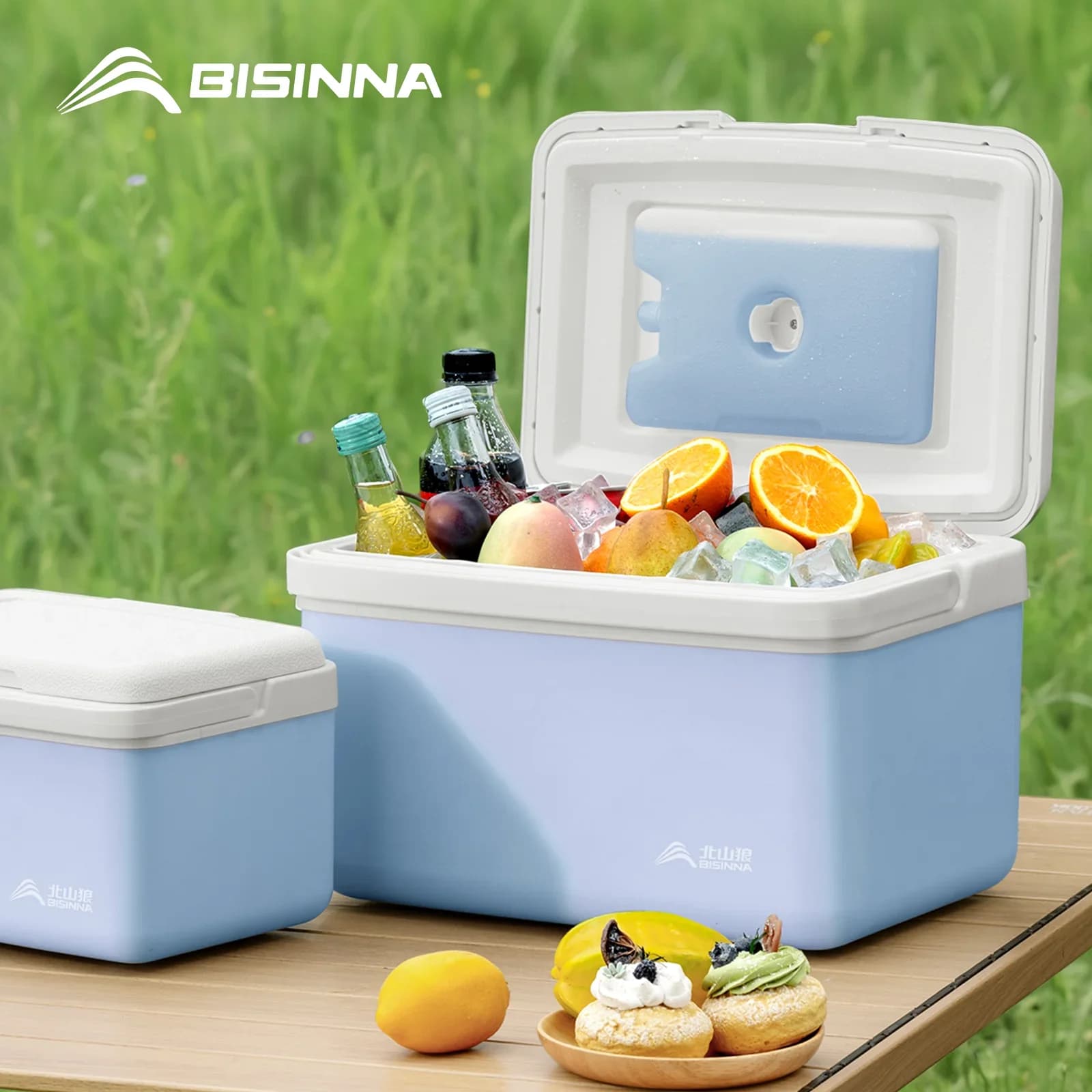 Caixa Térmica Portátil BISINNA 6L/9L/15L para Camping, Pesca e Piquenique