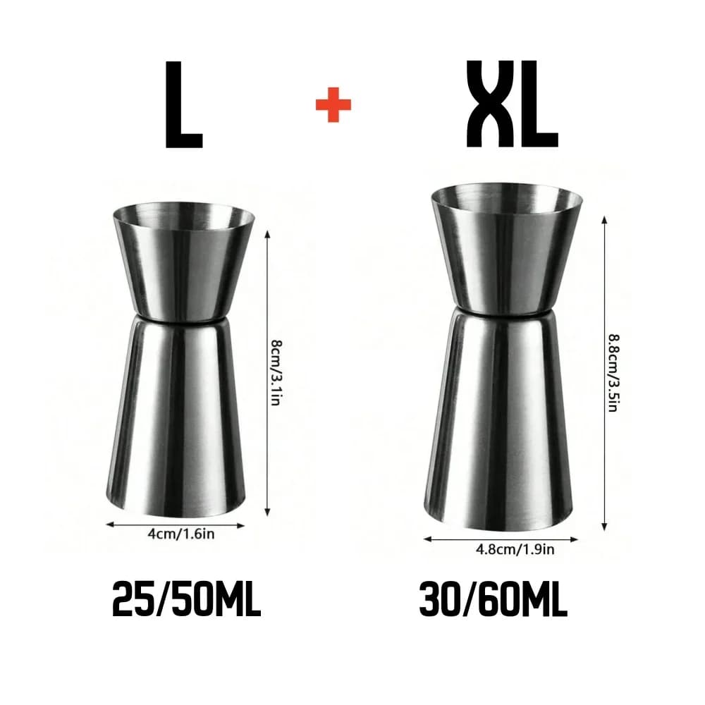 Dosador Duplo de Inox para Bebidas e Coquetéis Bar Jigger