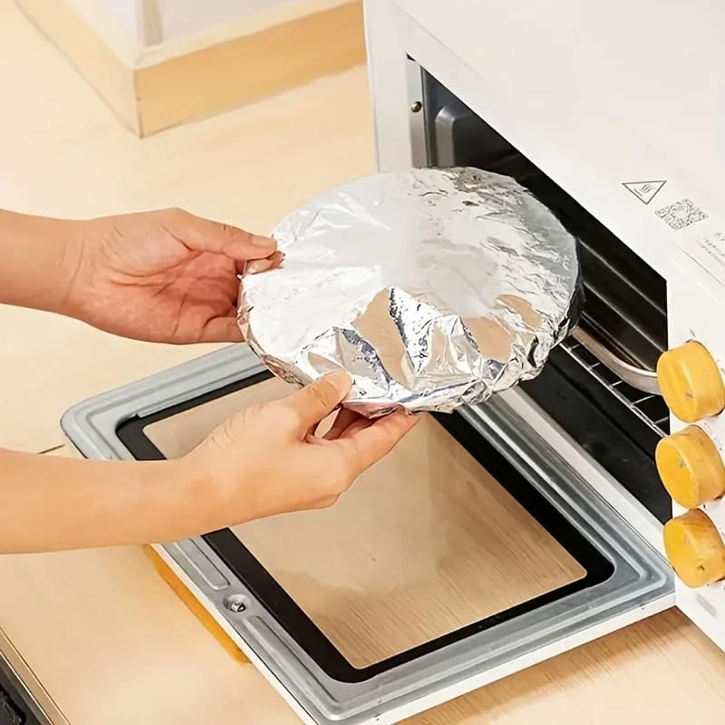 Tampas Térmicas de Papel-Alumínio para Pratos e Tigelas 10/100 Peças