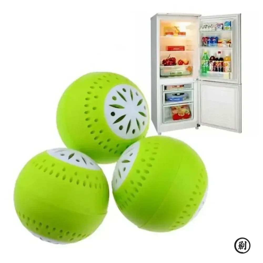 Kit com 3 Esferas Desodorizadoras para Geladeira com Carvão Ativado