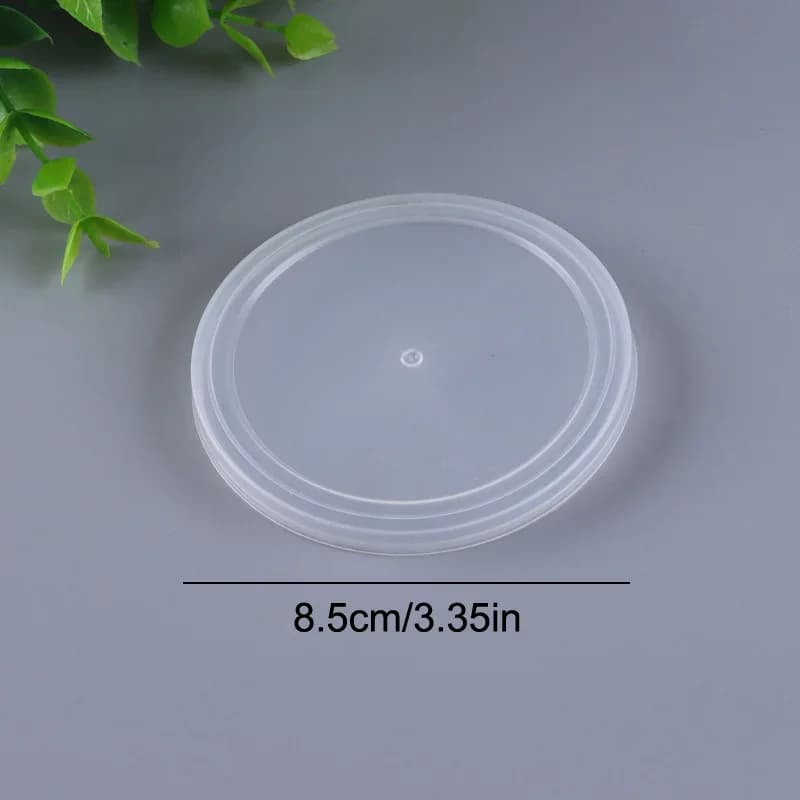 Kit com 5 Tampas Reutilizáveis em ABS Transparente para Latas
