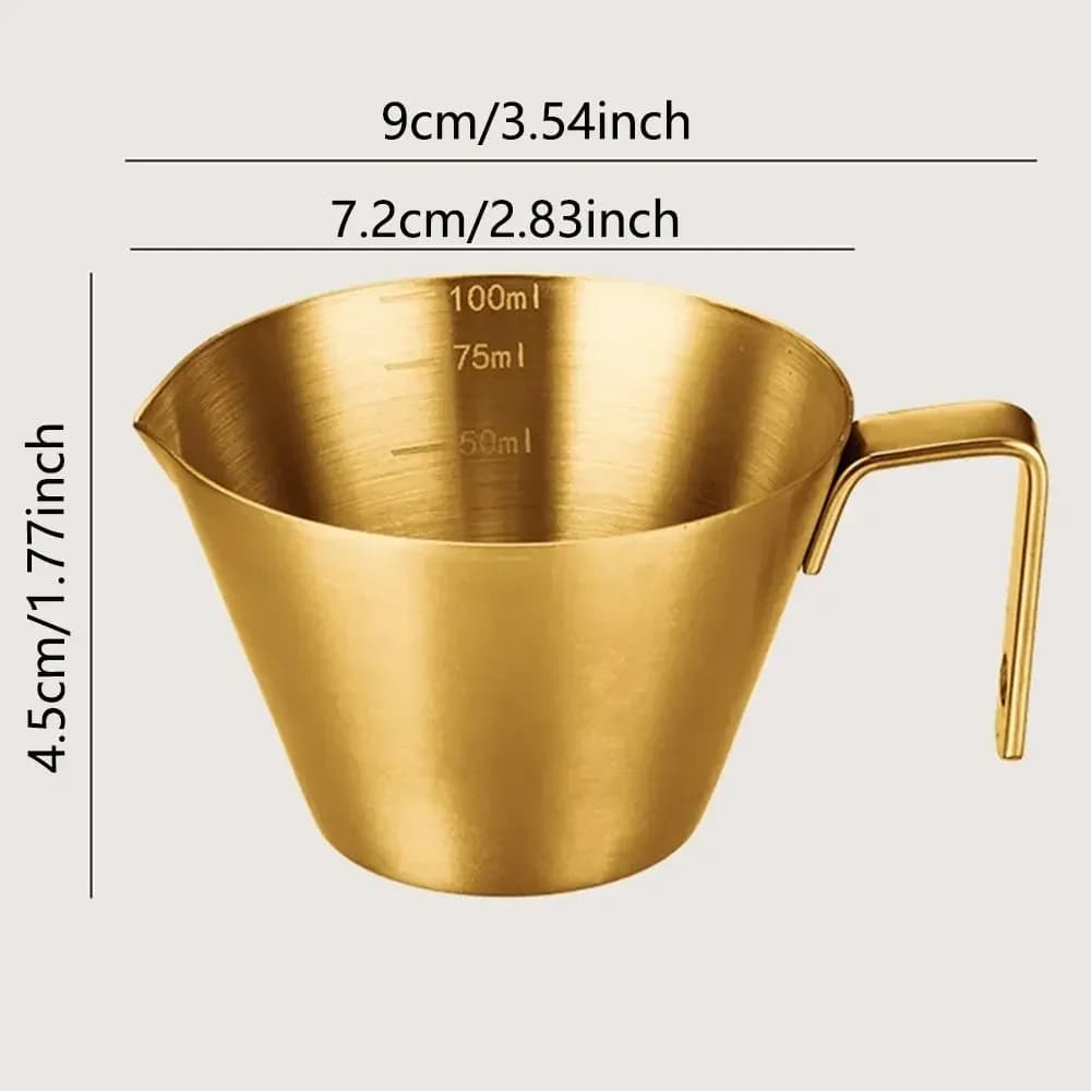 Copo Medidor para Café Espresso em Aço Inox 304 com Escala