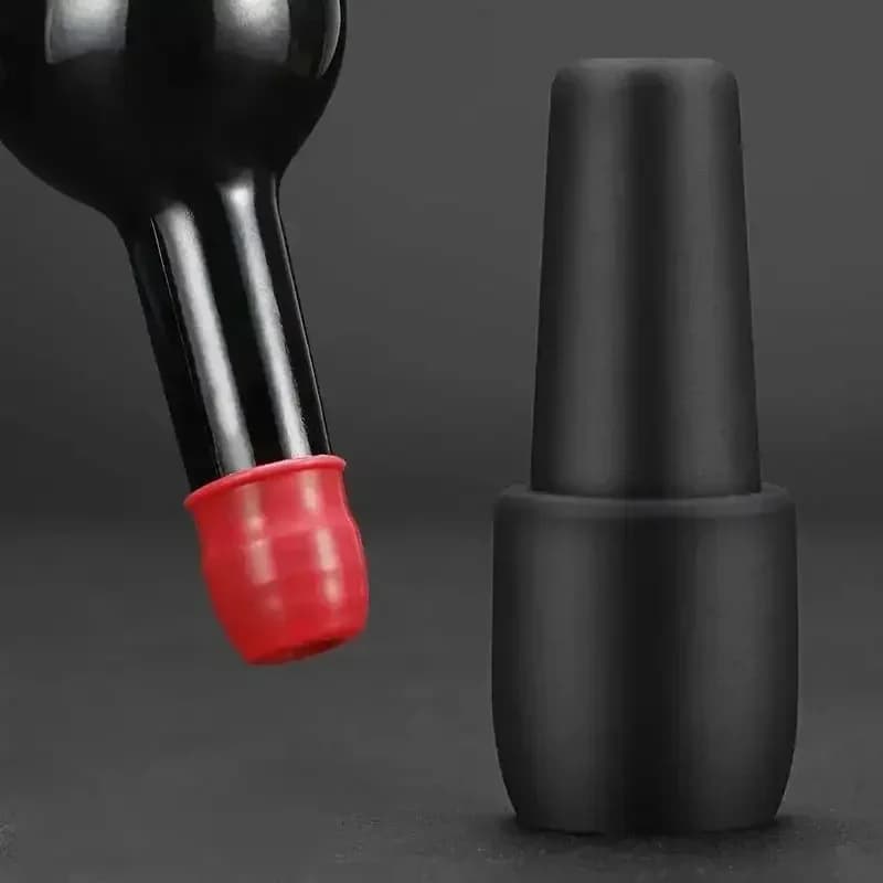 Tampa para Garrafa de Vinho Universal em Silicone com Vedação Dupla