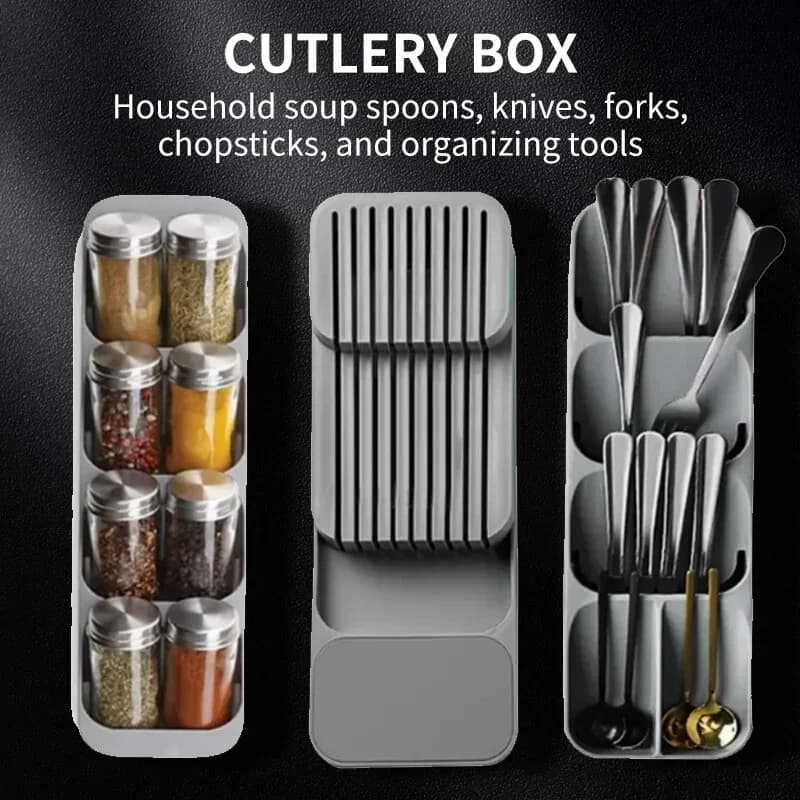 Organizador de Gaveta para Talheres e Facas de Cozinha