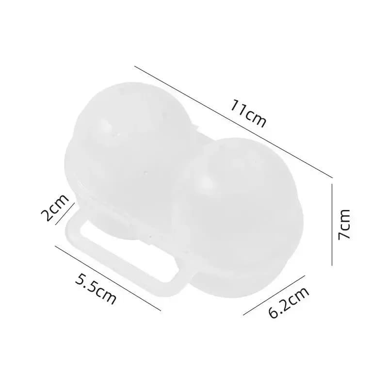 Porta-Ovos Portátil para 2 Ovos com Proteção Anti-Impacto para Geladeira e Camping