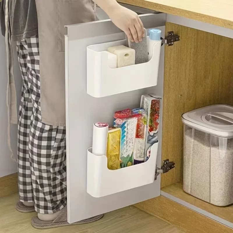 Organizador Suspenso para Porta de Armário, Ideal para Plástico Filme e Acessórios