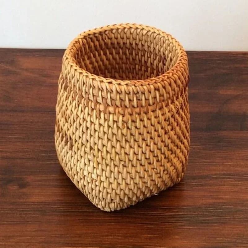 Porta-Talheres e Utensílios Organizador em Rattan