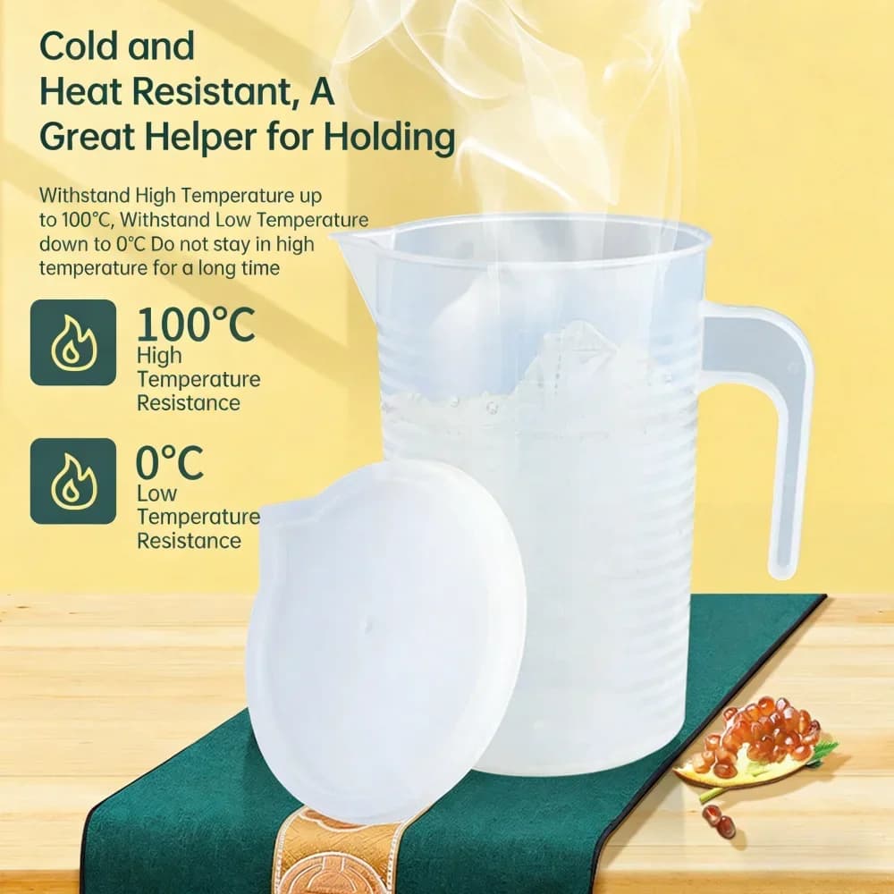 Copo Medidor Graduado 100-5000ml Plástico PC Grau Alimentício para Cozinha e Confeitaria
