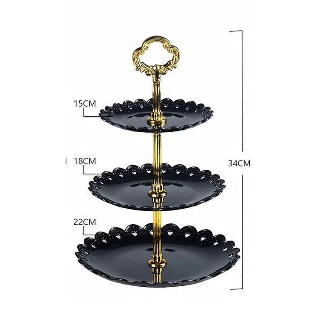 Suporte Expositor para Bolo e Doces de 3 Andares para Festas e Casamentos