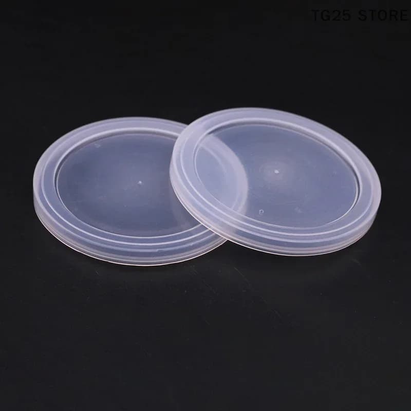 Kit com 5 Tampas Reutilizáveis em ABS Transparente para Latas