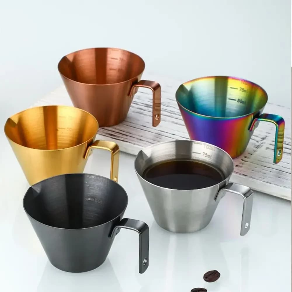 Copo Medidor para Café Espresso em Aço Inox 304 com Escala