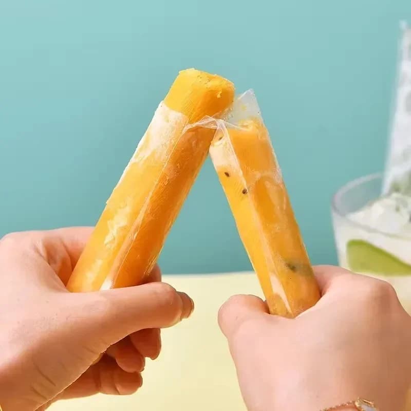 Saquinhos Transparentes Descartáveis para Picolé e Geladinho Forma para Sorvete