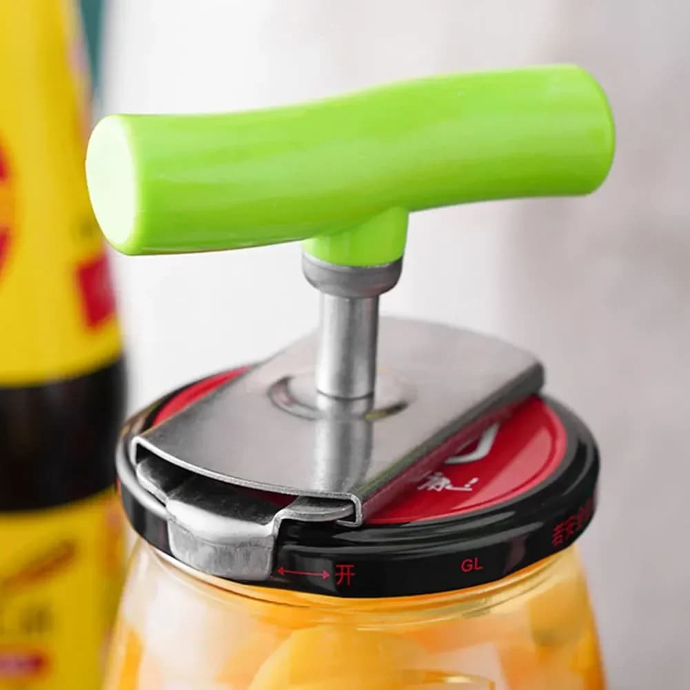 Abridor de Potes Multiuso em Aço Inox | Ferramenta Ajustável para Tampas de Latas e Garrafas