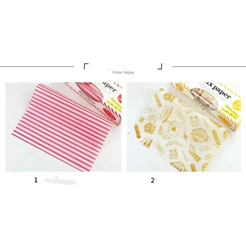Kit com 50 Folhas de Papel Manteiga Antigordura Grau Alimentício para Pães, Lanches e Hambúrgueres
