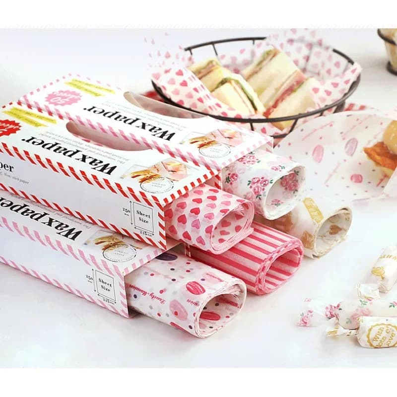 Kit com 50 Folhas de Papel Manteiga Antigordura Grau Alimentício para Pães, Lanches e Hambúrgueres
