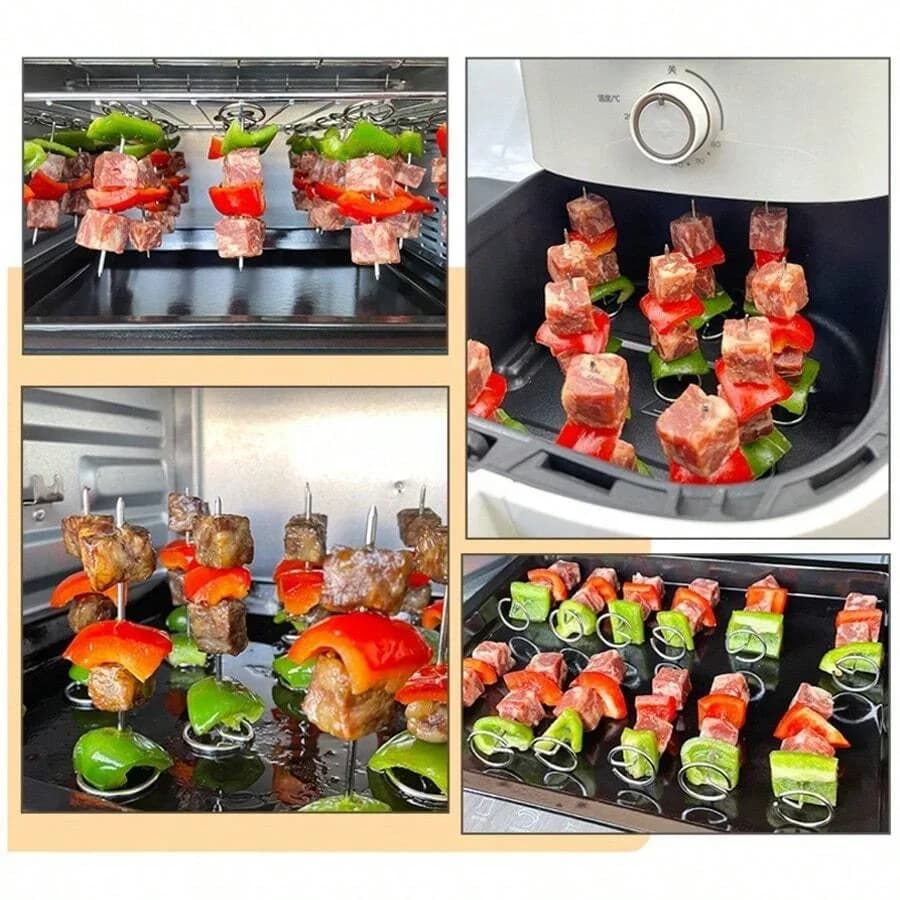 Espetos de Inox para Churrasco Reutilizáveis 10/20/30 Peças