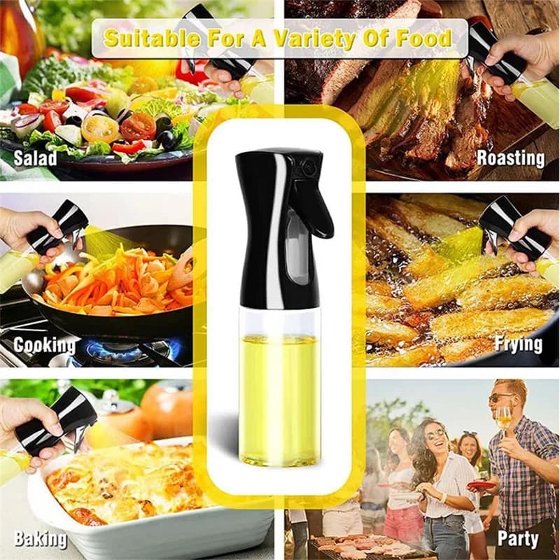 1 pç Borrifador de Óleo 100/200/300/500ml Pulverizador de Azeite para Cozinha e Air Fryer