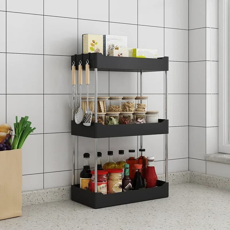 Organizador Porta-Temperos de Bancada Multiuso para Cozinha
