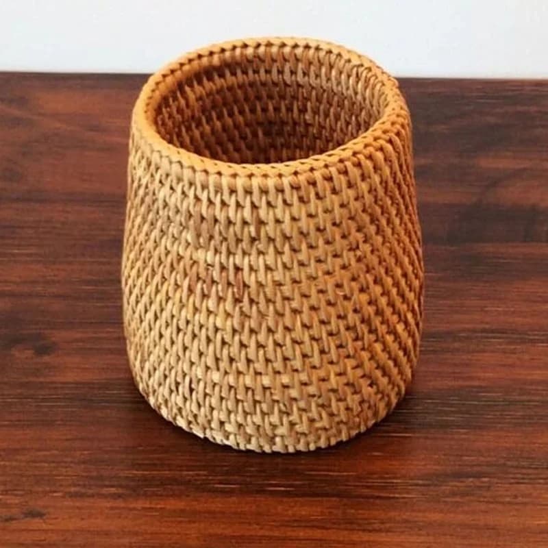 Porta-Talheres e Utensílios Organizador em Rattan