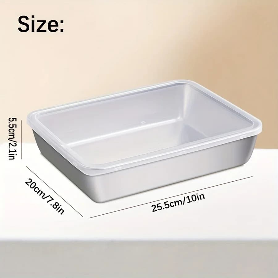 Kit com 3 Potes Herméticos de Inox para Alimentos Sem BPA