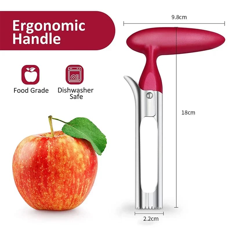 Descaroçador de Maçã e Pera em Aço Inox Removedor de Miolo e Sementes de Frutas