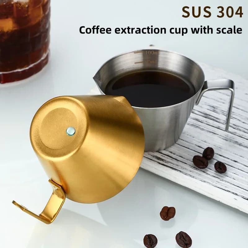 Copo Medidor para Café Espresso em Aço Inox 304 com Escala