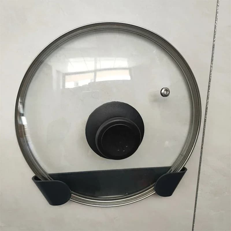 Suporte Adesivo de Parede para Tampas de Panela - 1/2/4 Peças
