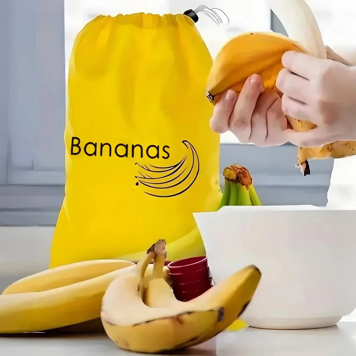 Sacos Térmicos para Armazenar Bananas e Verduras 1/2/3/5 Peças Mantém Fresco