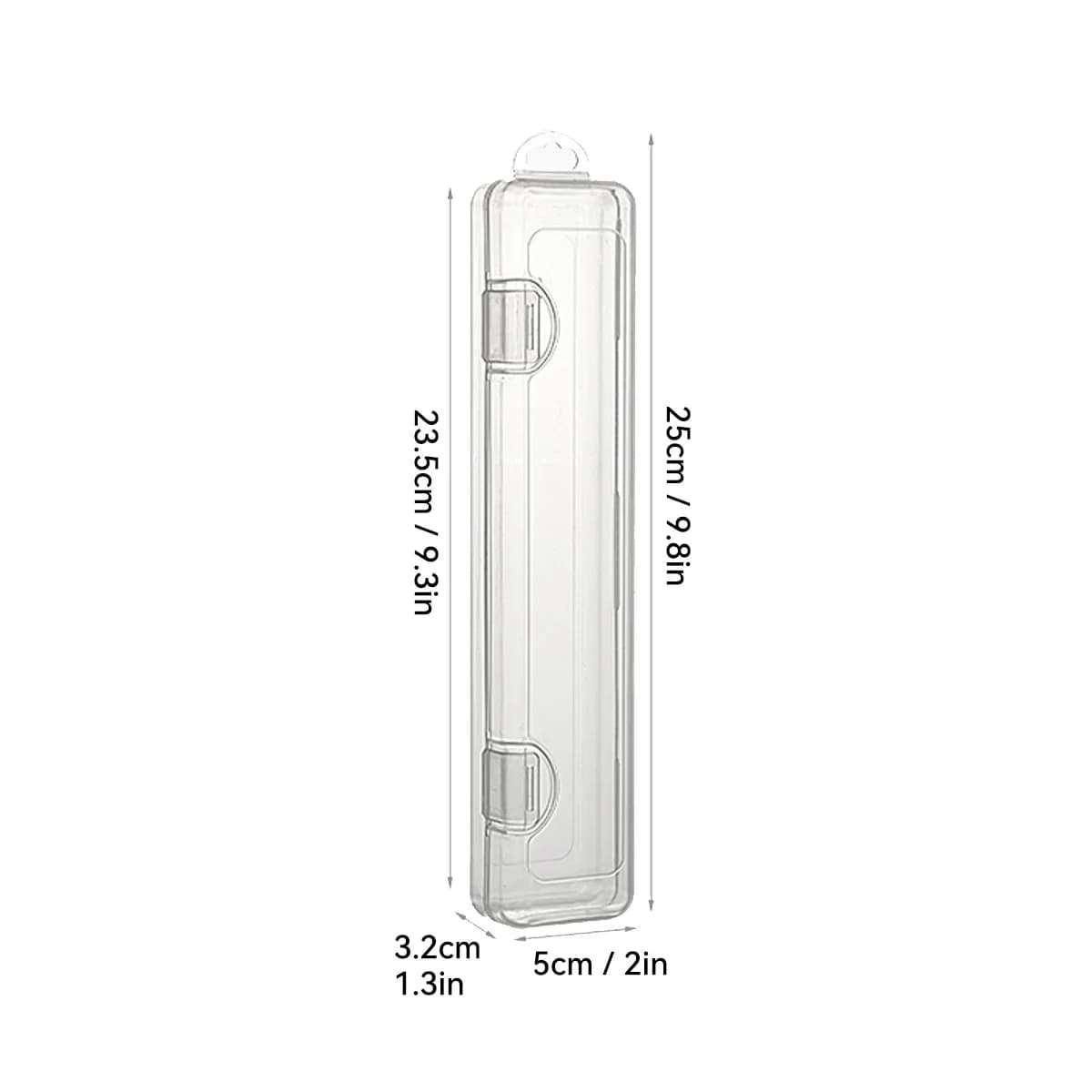 Estojo Portátil Transparente para Talheres com Tampa Articulada