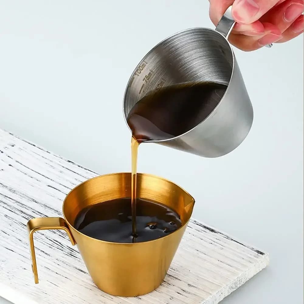 Copo Medidor para Café Espresso em Aço Inox 304 com Escala