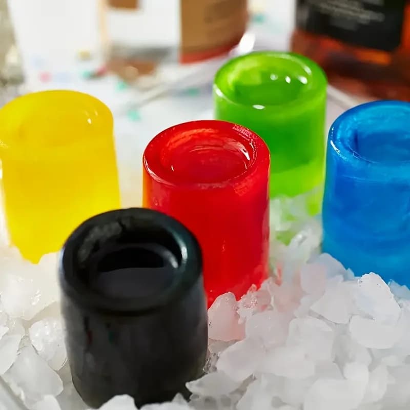 Forma de Gelo em Silicone com 4 Cavidades Redondas para Drinks e Uísque