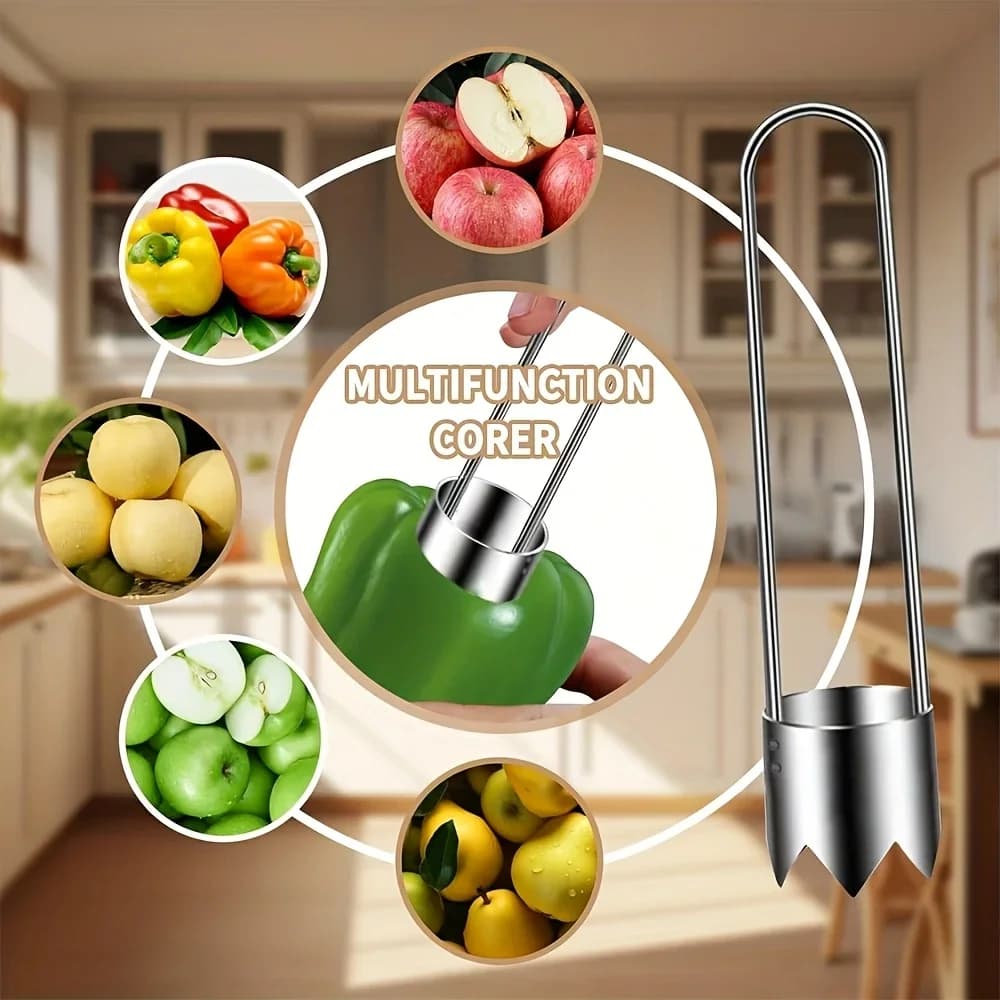 1/2/3 Removedores de Miolo de Frutas e Legumes em Aço Inoxidável