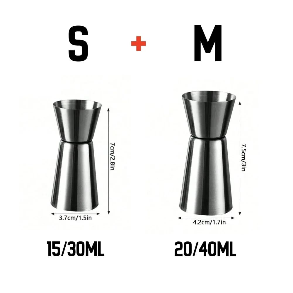Dosador Duplo de Inox para Bebidas e Coquetéis Bar Jigger