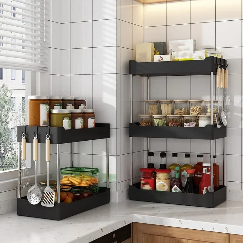 Organizador Porta-Temperos de Bancada Multiuso para Cozinha