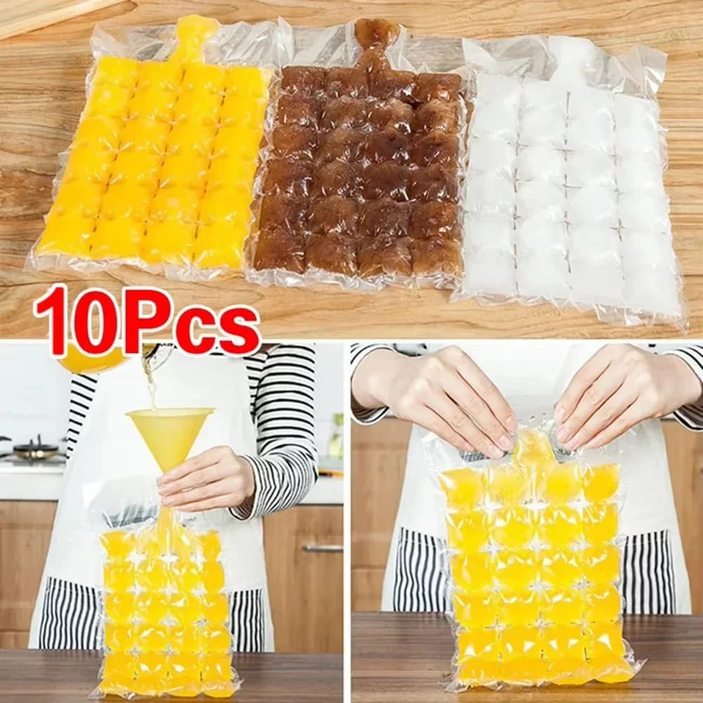 10-100 pçs/pacote Saco de Gelo Descartável Molde para Cubos de Gelo Autovedante para Bar e Bebidas