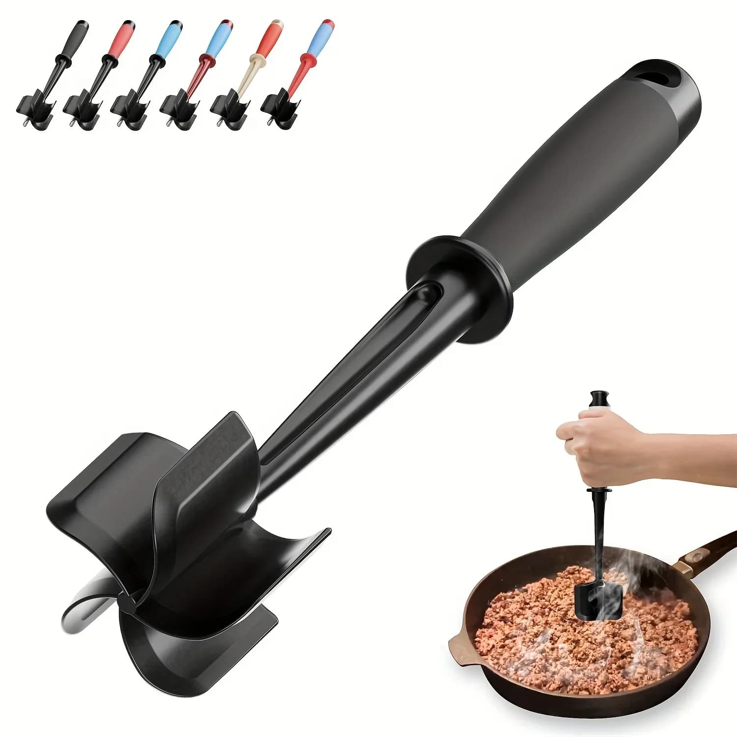 Triturador e Amasssador de Carne 5 Lâminas com Cabo Resistente ao Calor