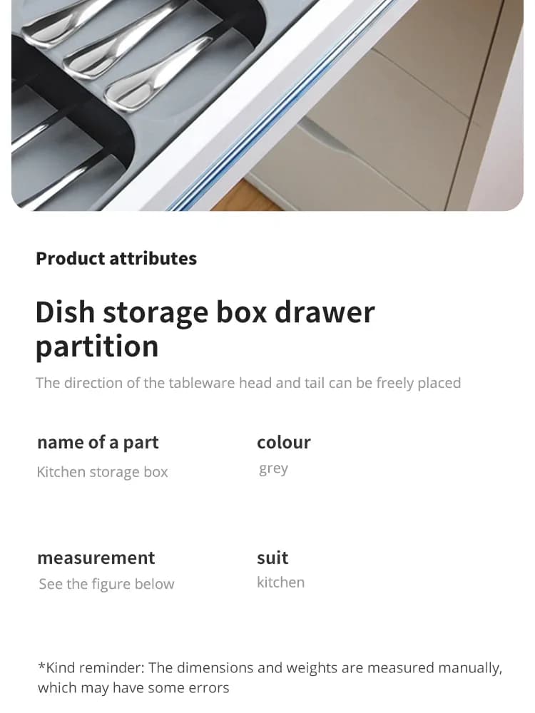 Organizador de Gaveta para Talheres e Facas de Cozinha