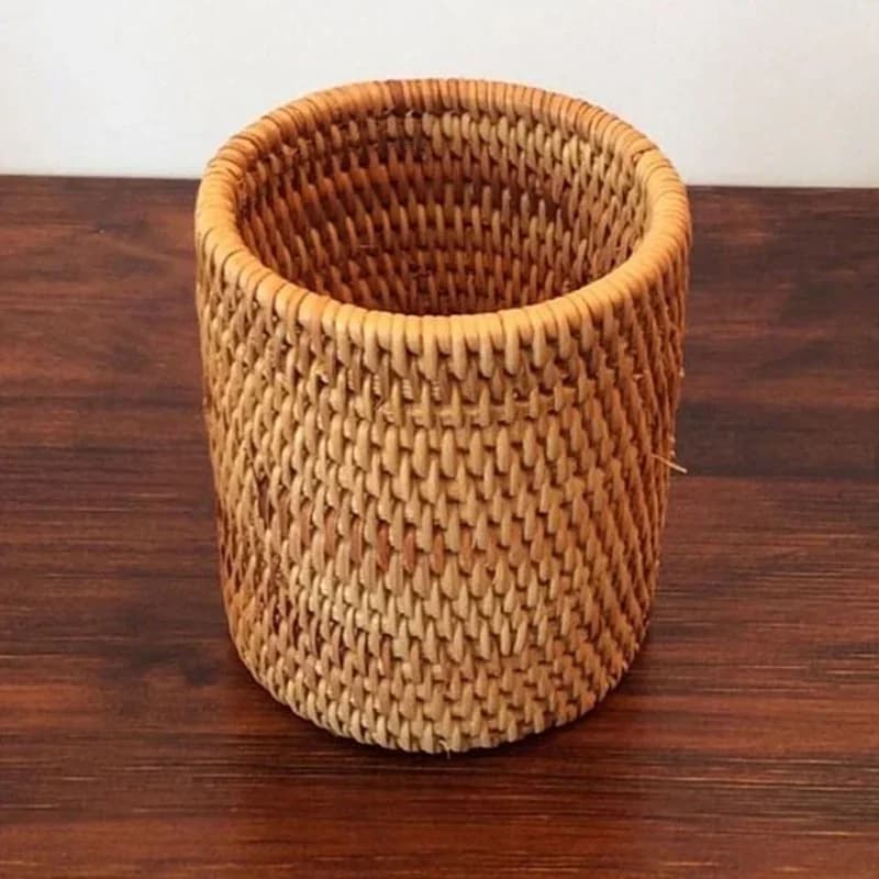 Porta-Talheres e Utensílios Organizador em Rattan