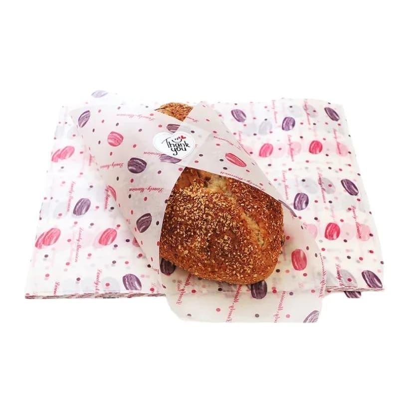 Kit com 50 Folhas de Papel Manteiga Antigordura Grau Alimentício para Pães, Lanches e Hambúrgueres