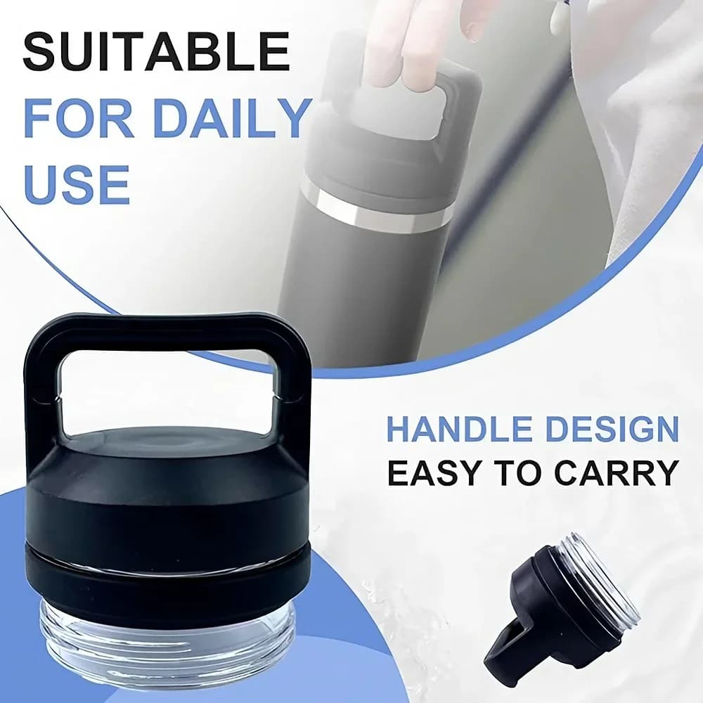 Tampa de Reposição Rambler Chug Compatível com YT 18oz, 26oz, 36oz, 64oz (1/2/3 Peças)