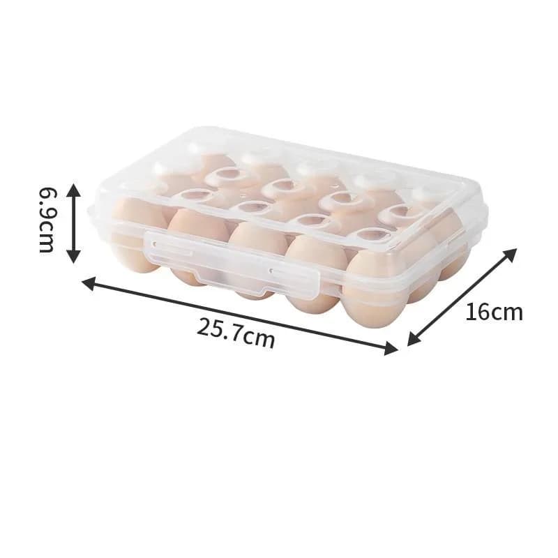 Porta-Ovos de Plástico com Tampa Organizador para Geladeira