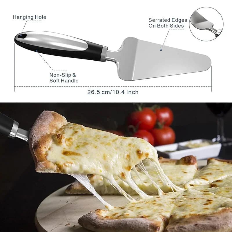 Cortador de Pizza em Aço Inoxidável Premium Carretilha para Massas e Tortas