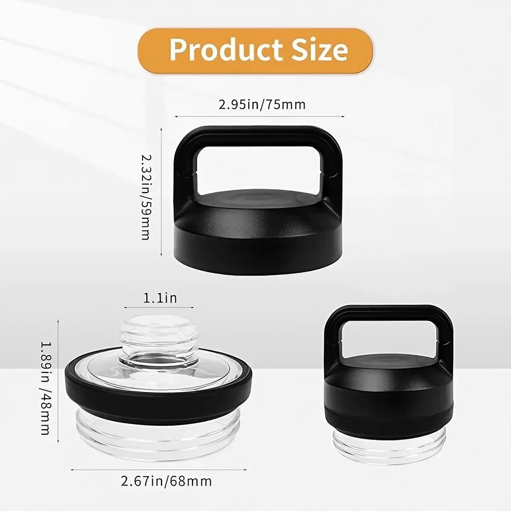 Tampa de Reposição Rambler Chug Compatível com YT 18oz, 26oz, 36oz, 64oz (1/2/3 Peças)
