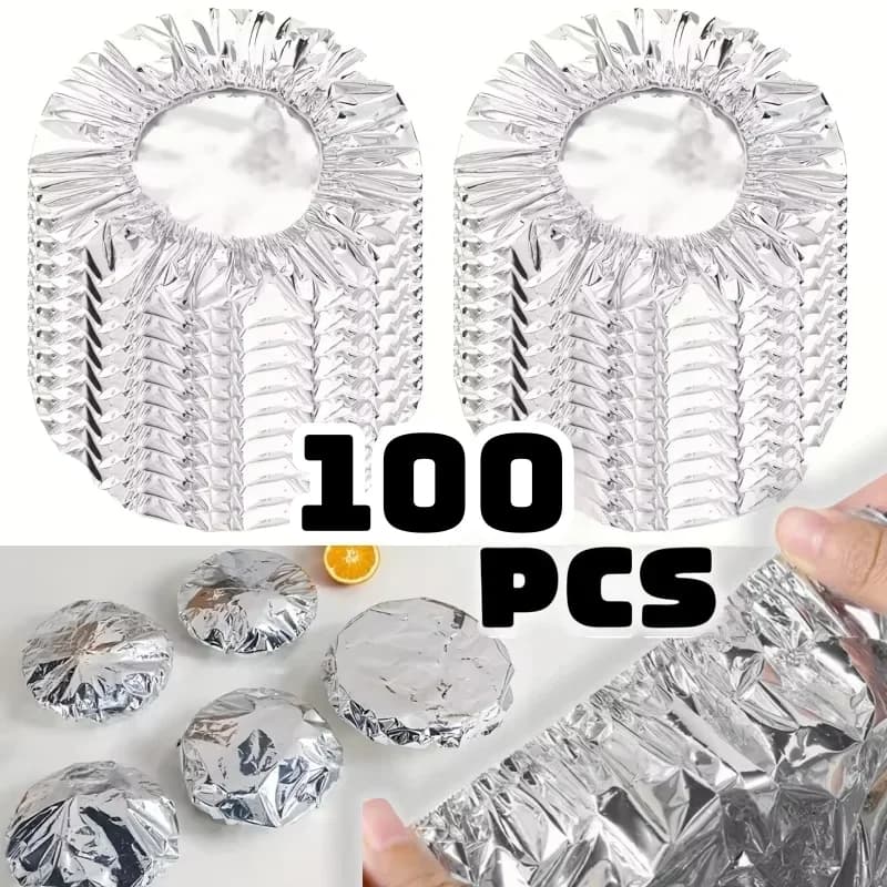 Tampas Térmicas de Papel-Alumínio para Pratos e Tigelas 10/100 Peças