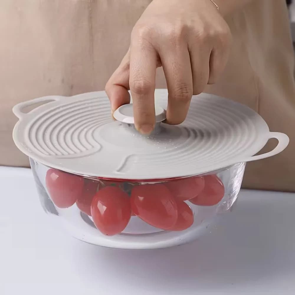 Tampas de Silicone para Tigelas, Antirrespingo para Micro-ondas, Reutilizáveis e Resistentes ao Calor para Pratos, Panelas e Forno