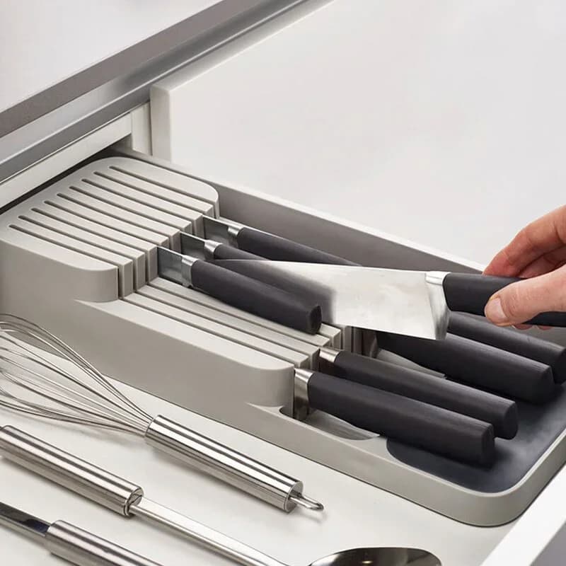 Organizador de Gaveta para Talheres e Facas de Cozinha